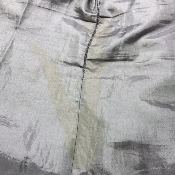 Lafayette 148 New York wool silk tweed woven midi skirt gray brown shimmer 10 - Picture 9 of 10